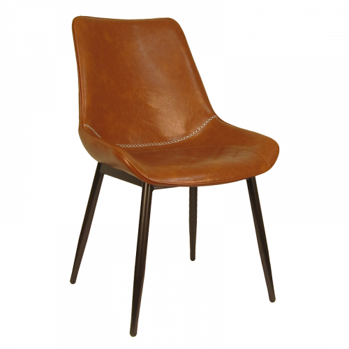 Metal Chair With Upholstered Contour Seat 6278