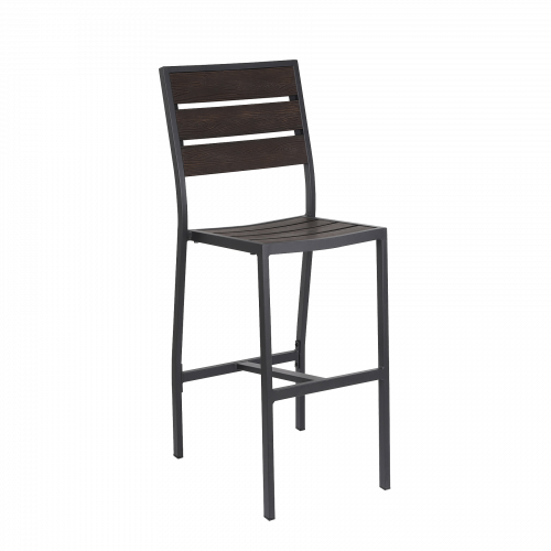 Aluminum Patio Barstool w/ Poly Wood Seat & Back 7046B