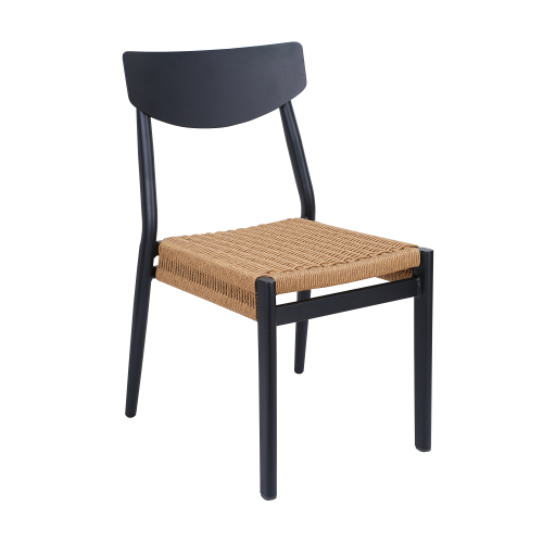 Aluminum Patio Stack Chair w/ Poly Rope Seat 7309