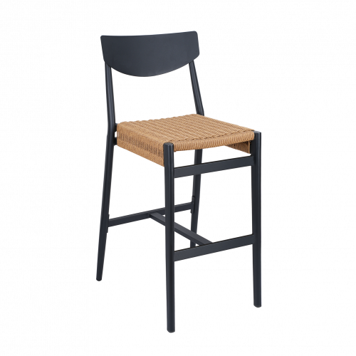 Aluminum Patio Barstool w/ Poly Rope Seat 7309B